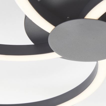 Brilliant - Dimmbare LED-Deckenleuchte FICO LED/32W/230V d 57 cm schwarz