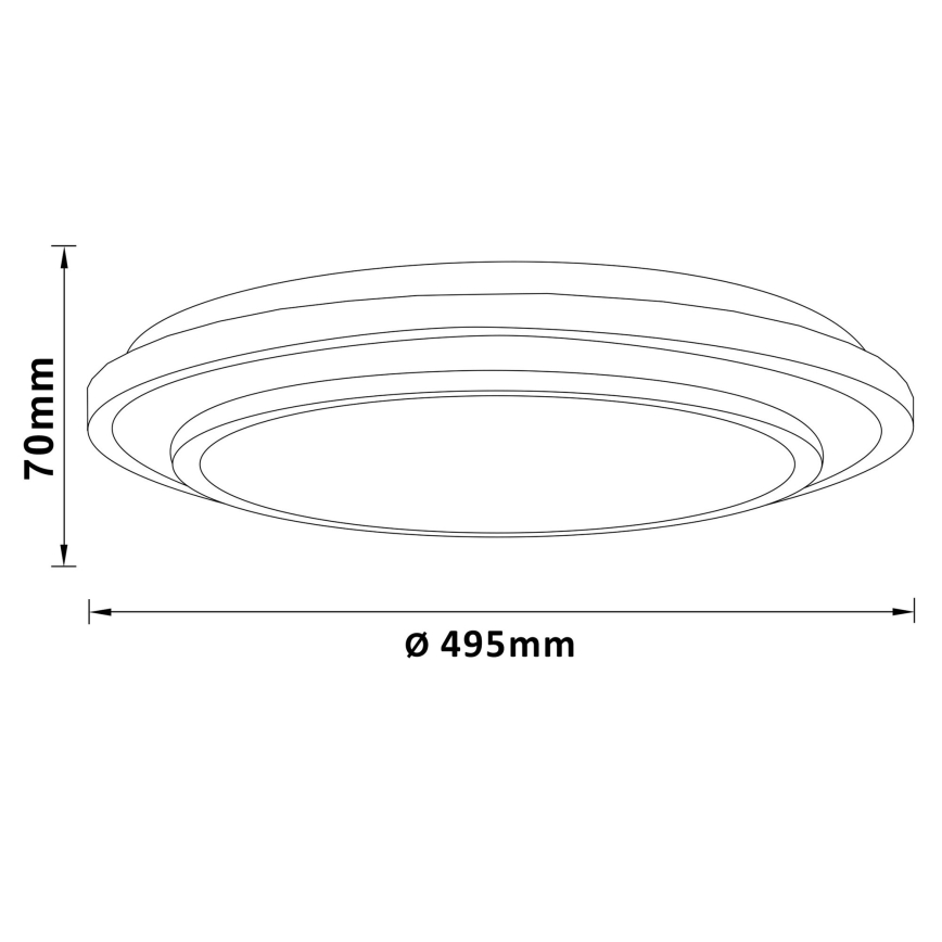 Brilliant - Dimmbare LED-Deckenleuchte LUCIANO LED/40W/230V 3000-6500K + Fernbedienung