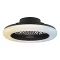 Brilliant - dimmbare LED-Deckenleuchte mit Ventilator MONTERO LED/20W/230V 2700-6500K Ø 42 cm schwarz + Fernbedienung