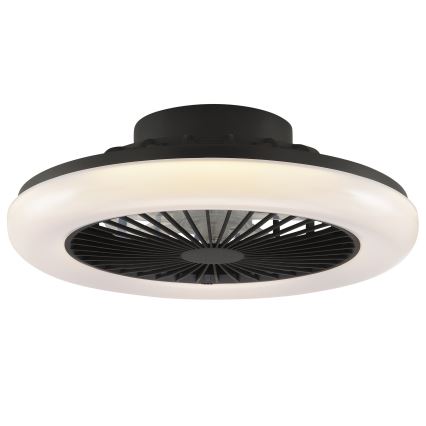 Brilliant - dimmbare LED-Deckenleuchte mit Ventilator MONTERO LED/20W/230V 2700-6500K Ø 42 cm schwarz + Fernbedienung