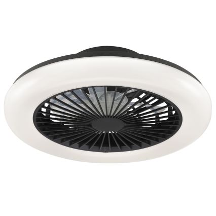 Brilliant - dimmbare LED-Deckenleuchte mit Ventilator MONTERO LED/20W/230V 2700-6500K Ø 42 cm schwarz + Fernbedienung