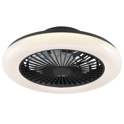 Brilliant - dimmbare LED-Deckenleuchte mit Ventilator MONTERO LED/20W/230V 2700-6500K Ø 42 cm schwarz + Fernbedienung