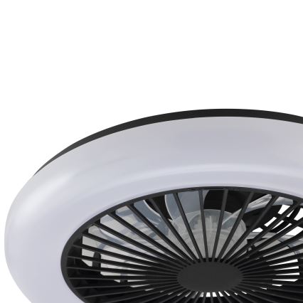 Brilliant - dimmbare LED-Deckenleuchte mit Ventilator MONTERO LED/20W/230V 2700-6500K Ø 42 cm schwarz + Fernbedienung