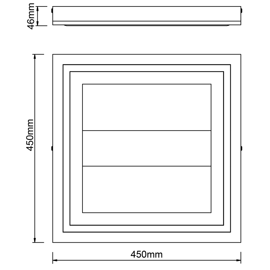 Brilliant - Dimmbare LED-Deckenleuchte RHEA LED/24W/230V 3000K 45x45 cm
