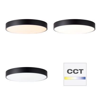 Brilliant - LED-dimmbare Deckenleuchte SLIMLINE LED/60 W/230 V 3000–6500 K Ø 49 cm schwarz + Fernbedienung