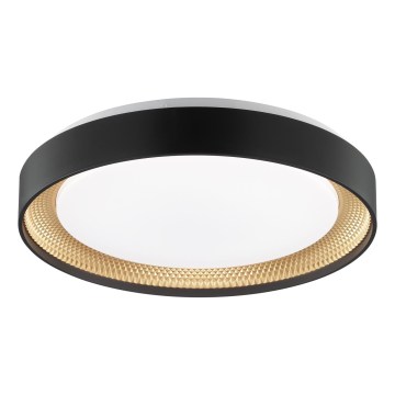 Brilliant - Dimmbare LED-Deckenleuchte WALDO LED/24W/230V 3000-6500K Ø 38,5 cm schwarz/gold + Fernbedienung