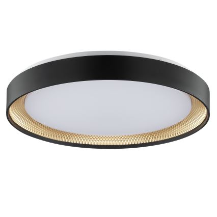 Brilliant - dimmbare LED-Deckenleuchte WALDO LED/36 W/230 V 3000–6500 K Ø 48,5 cm schwarz/gold + Fernbedienung