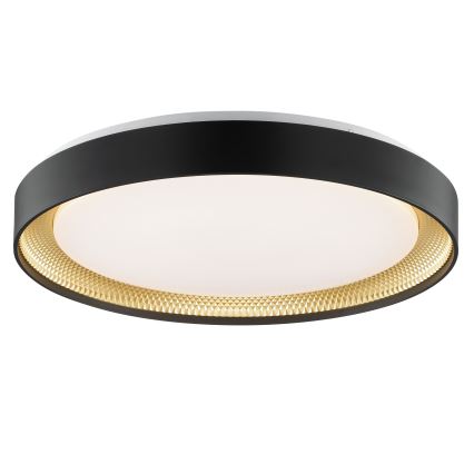 Brilliant - dimmbare LED-Deckenleuchte WALDO LED/36 W/230 V 3000–6500 K Ø 48,5 cm schwarz/gold + Fernbedienung