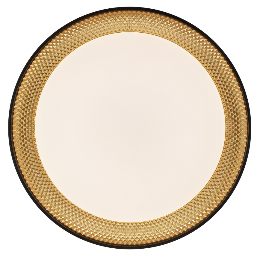 Brilliant - dimmbare LED-Deckenleuchte WALDO LED/36 W/230 V 3000–6500 K Ø 48,5 cm schwarz/gold + Fernbedienung