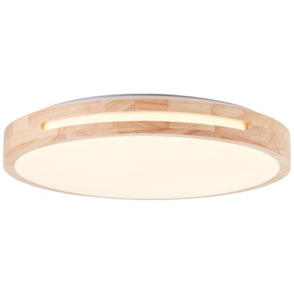 Brilliant - Dimmbare LED-Deckenleuchte WOODBURY LED/24W/230V d 39 cm Gummibaum - FSC-zertifiziert