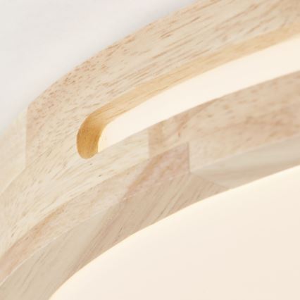 Brilliant - Dimmbare LED-Deckenleuchte WOODBURY LED/24W/230V d 39 cm Gummibaum - FSC-zertifiziert