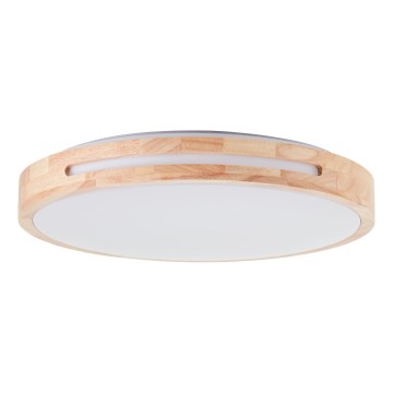 Brilliant - Dimmbare LED-Deckenleuchte WOODBURY LED/24W/230V d 39 cm Gummibaum - FSC-zertifiziert