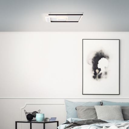 Brilliant - Dimmbare LED-Deckenleuchte IORGO LED/40W/230V 3000K 43,5x43,5 cm weiß/schwarz