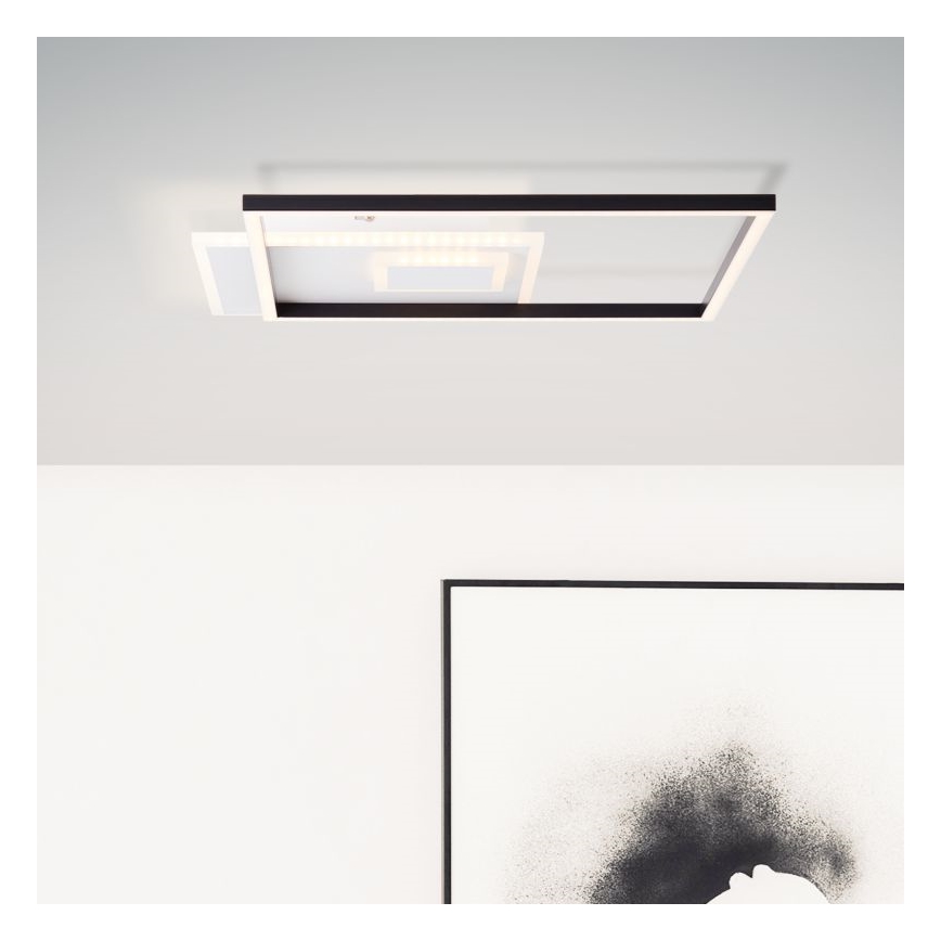 Brilliant - Dimmbare LED-Deckenleuchte IORGO LED/40W/230V 3000K 43,5x43,5 cm weiß/schwarz