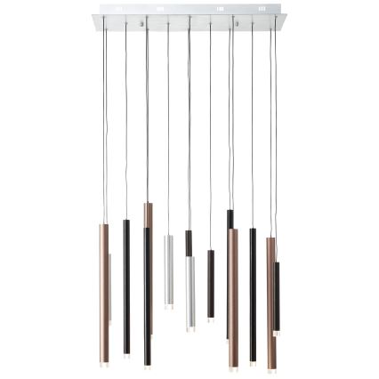 Brilliant - LED-dimmbare Pendelleuchte an Kabel CEMBALO LED/60W/230V mattchrom/schwarz/braun