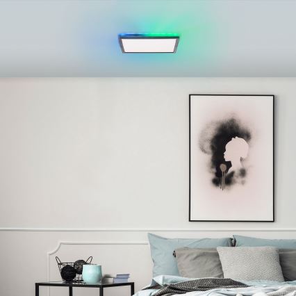 Brilliant - Dimmbare LED-RGBW-Deckenleuchte SALTERY LED/20W/230V 3000-6500 + Fernbedienung