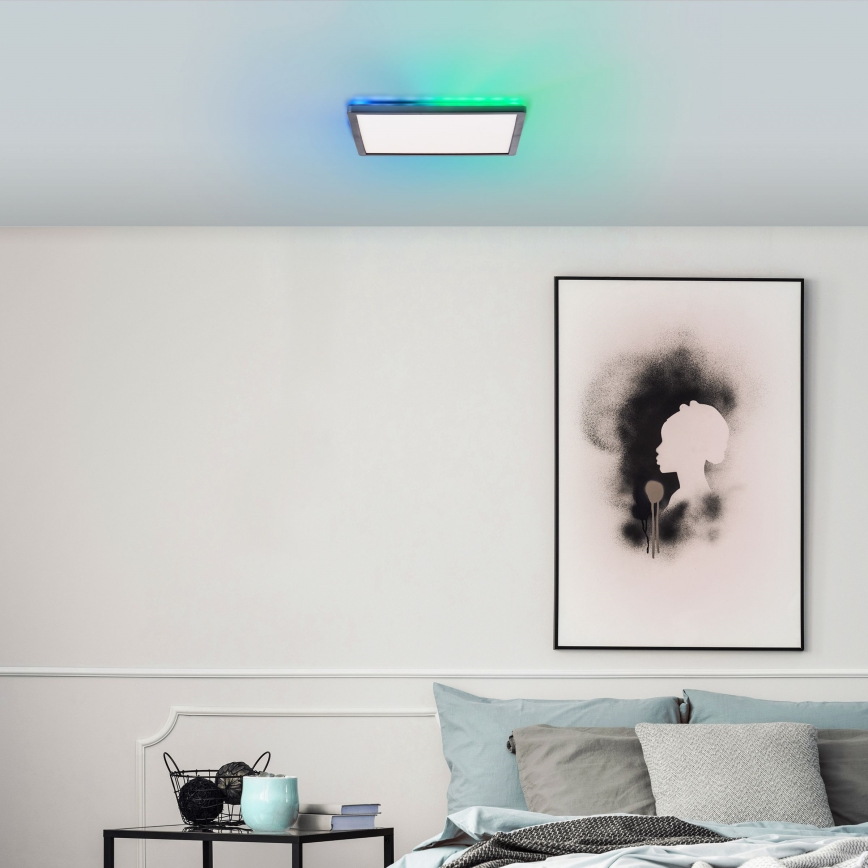 Brilliant - Dimmbare LED-RGBW-Deckenleuchte SALTERY LED/20W/230V 3000-6500 + Fernbedienung