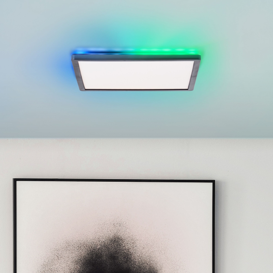 Brilliant - Dimmbare LED-RGBW-Deckenleuchte SALTERY LED/20W/230V 3000-6500 + Fernbedienung