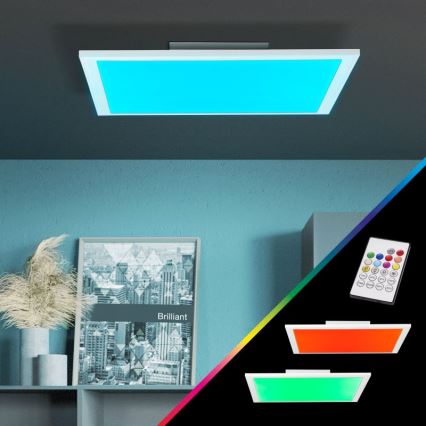 Brilliant - Dimmbare LED-RGBW-Deckenleuchte ABIE LED/24W/230V 2700-6500K + Fernbedienung