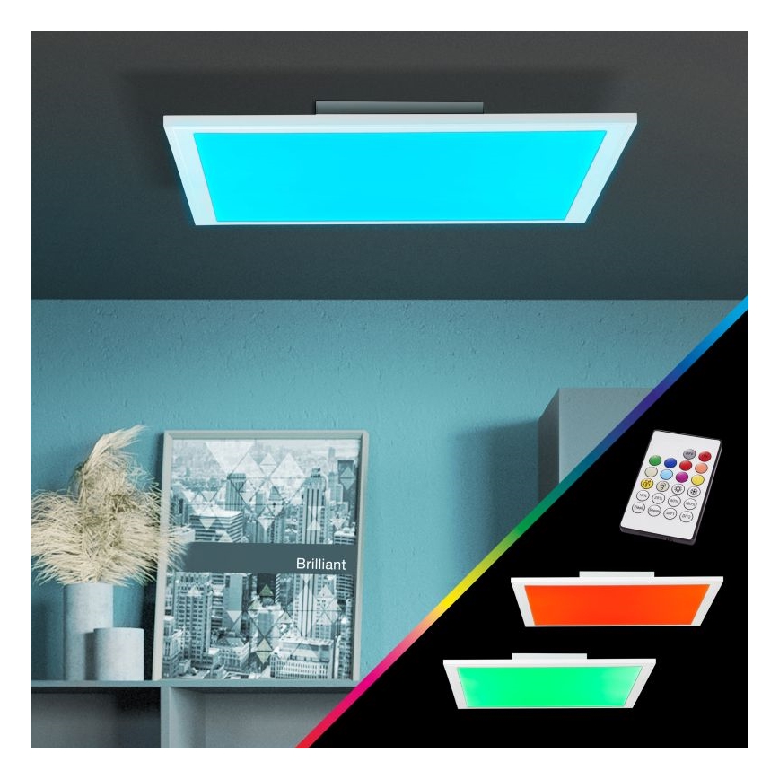 Brilliant - Dimmbare LED-RGBW-Deckenleuchte ABIE LED/24W/230V 2700-6500K + Fernbedienung