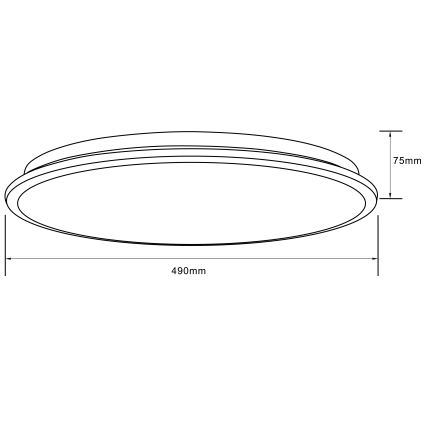 Brilliant - Dimmbare LED-RGBW-Deckenleuchte HEIDA LED/30W/230V 3000-6500K + Fernbedienung