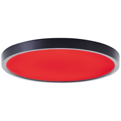 Brilliant - Dimmbare LED-RGBW-Deckenleuchte LOTTI LED/16W/230V 3000K d 30 cm schwarz Wi-Fi Tuya + Fernbedienung