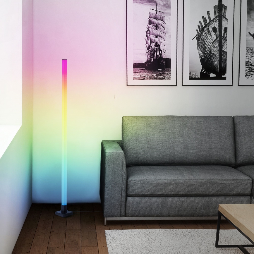 Brilliant - Dimmbare Stehleuchte (LED RGBW) NEELE LED/6,5W/230V schwarz + Fernbedienung