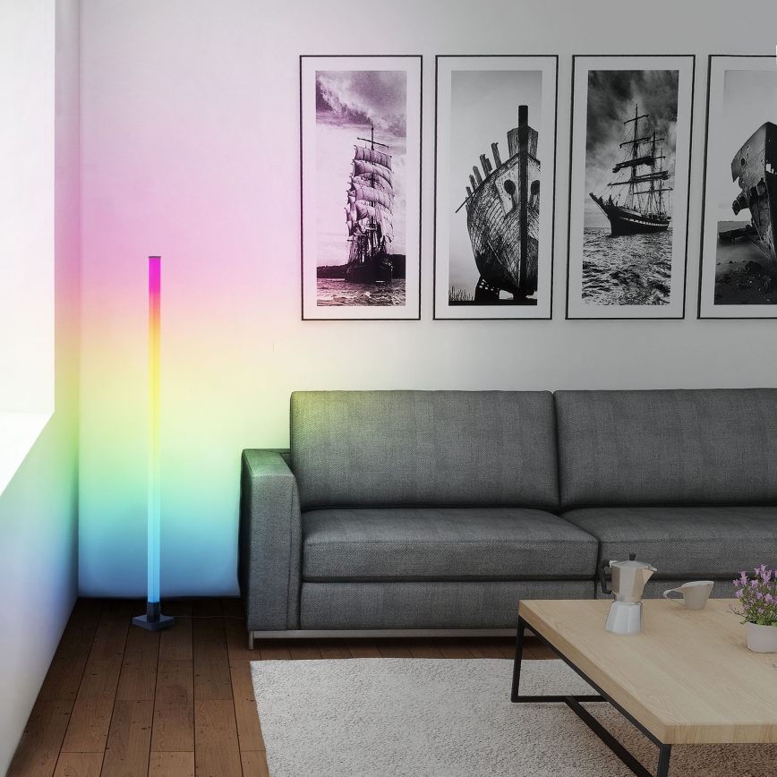 Brilliant - Dimmbare Stehleuchte (LED RGBW) NEELE LED/6,5W/230V schwarz + Fernbedienung