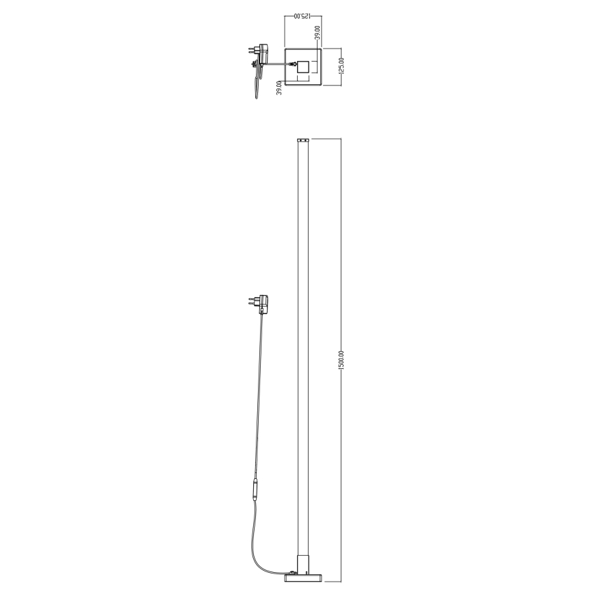 Brilliant - Dimmbare Stehleuchte (LED RGBW) NEELE LED/6,5W/230V schwarz + Fernbedienung