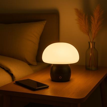 Brilliant - dimmbare, wiederaufladbare Touch-Tischleuchte DUPIS LED/2W/5V 2700K 1800 mAh schwarz