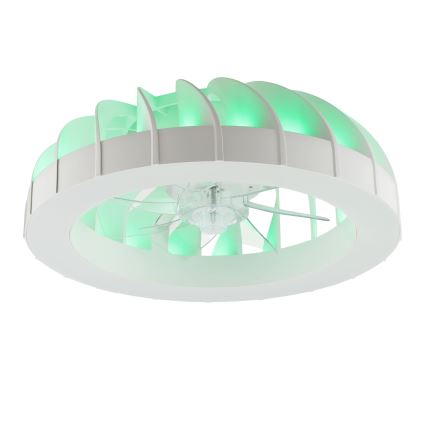 Brilliant - LED RGBW dimmbarer Deckenventilator mit Licht FANORA LED/30W/230V 2700-6500K Ø 46 cm weiß + Fernbedienung