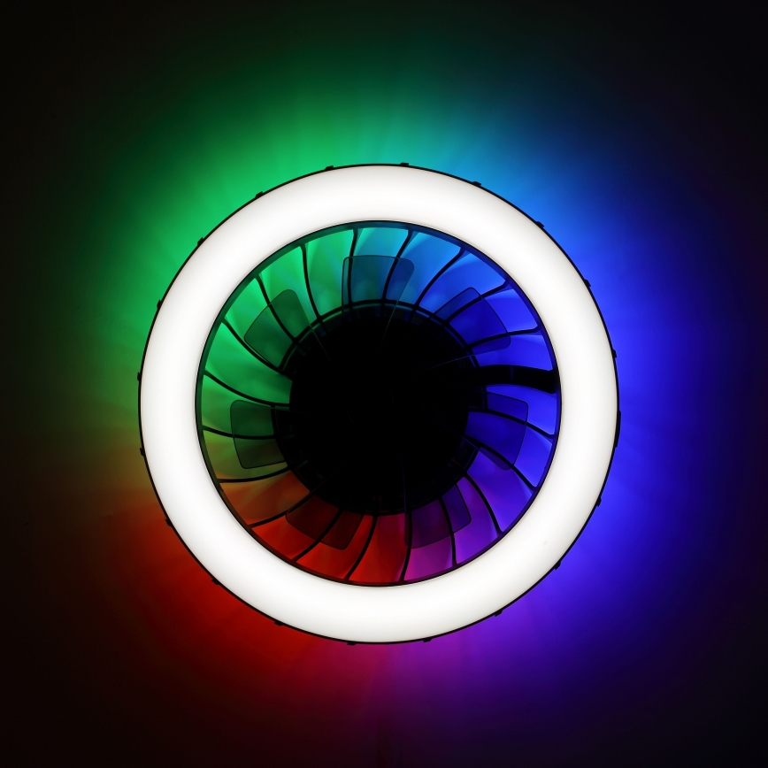 Brilliant - LED RGBW dimmbarer Deckenventilator mit Licht FANORA LED/30W/230V 2700-6500K Ø 46 cm schwarz + Fernbedienung