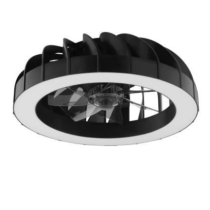 Brilliant - LED RGBW dimmbarer Deckenventilator mit Licht FANORA LED/30W/230V 2700-6500K Ø 46 cm schwarz + Fernbedienung