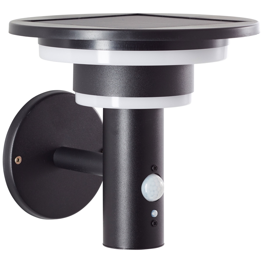 Brilliant - LED Solar-Wandleuchte mit Sensor GARVINA LED/3W/3,7V 2000 mAh IP44 schwarz