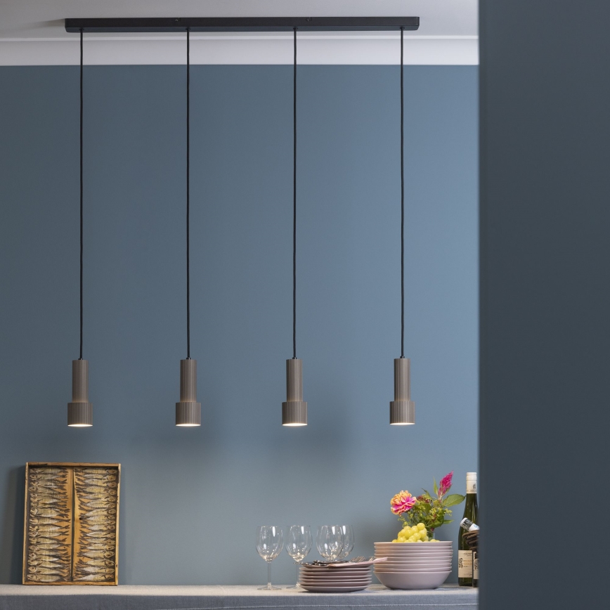 Brilliant - Hängeleuchte CADIZ 4xGU10/10W/230V bronzen