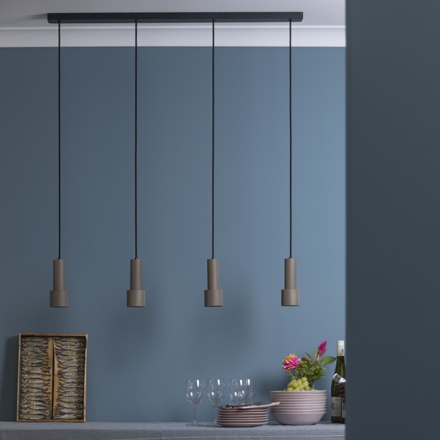 Brilliant - Hängeleuchte CADIZ 4xGU10/10W/230V bronzen