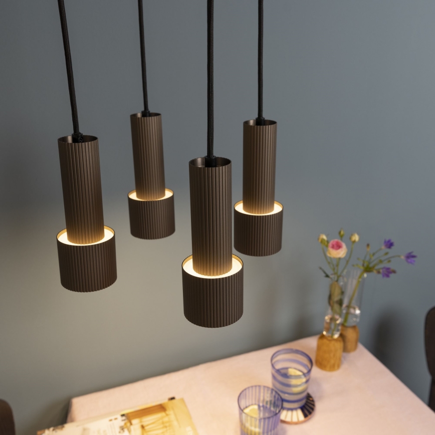 Brilliant - Hängeleuchte CADIZ 4xGU10/10W/230V d 35 cm bronzen