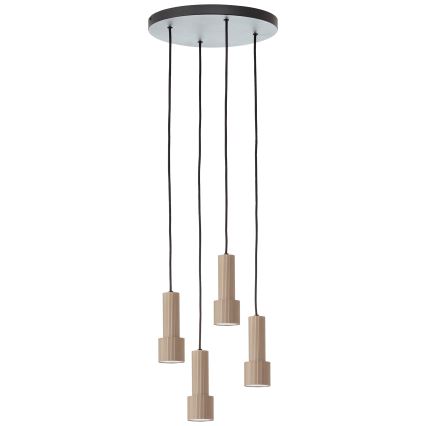 Brilliant - Hängeleuchte CADIZ 4xGU10/10W/230V d 35 cm bronzen