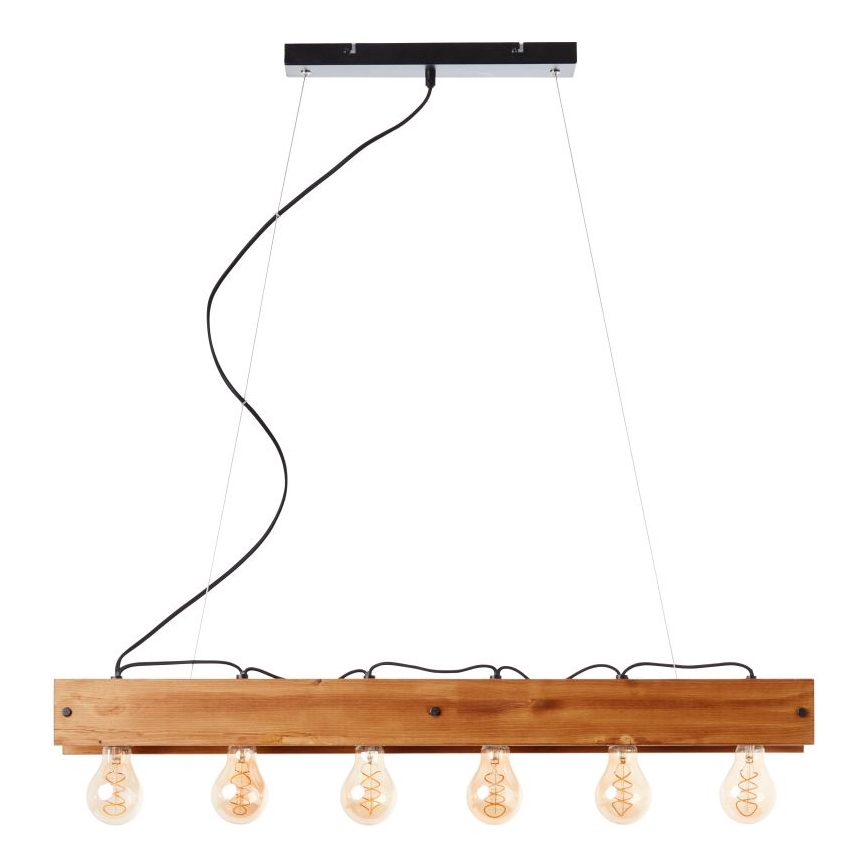 Brilliant - Hängeleuchte CALANDRA 6xE27/42W/230V Kiefer