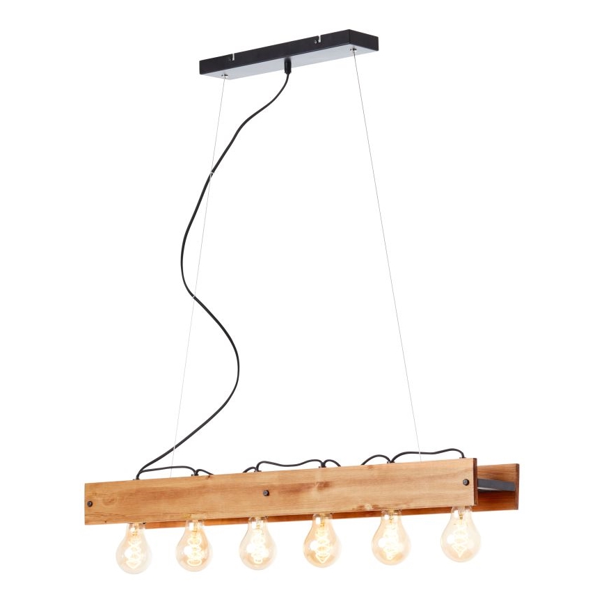 Brilliant - Hängeleuchte CALANDRA 6xE27/42W/230V Kiefer