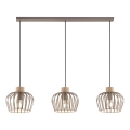 Brilliant - Hängeleuchte NORDIC CAGE 3xE27/20W/230V, beige