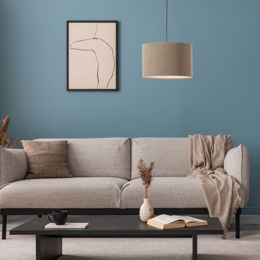 Brilliant - Hängeleuchte TONY 1xE27/20W/230V d 35 cm braun