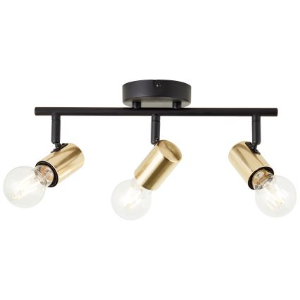Brilliant - KERRY Spotleuchte 3xE27/40W/230V schwarz/messing