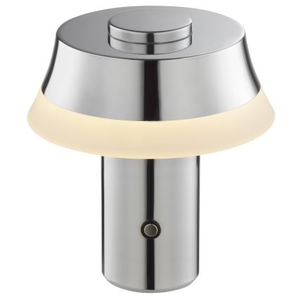 Brilliant - LED dimmbare, wiederaufladbare Touch-Tischlampe KINICH, LED/2,5W/5V, 2700K, 2600 mAh, glänzendes Chrom