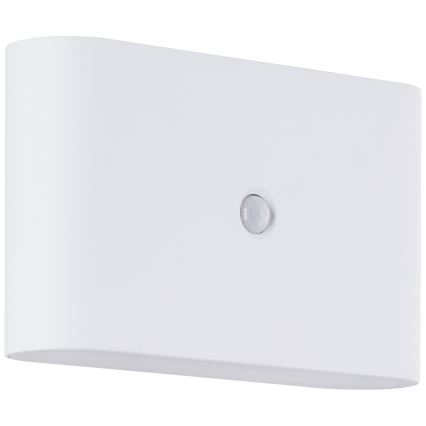 Brilliant - LED Außen-Wandlampe mit Sensor, wiederaufladbar XINO LED/3W/5V 3600 mAh IP44 Weiß