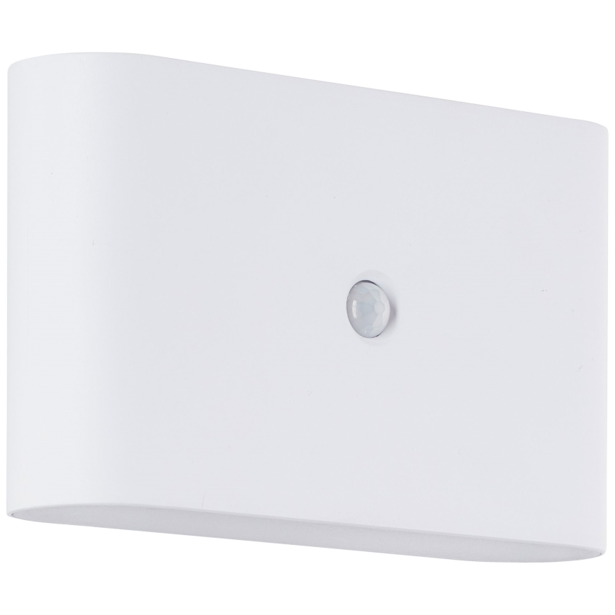 Brilliant - LED Außen-Wandlampe mit Sensor, wiederaufladbar XINO LED/3W/5V 3600 mAh IP44 Weiß