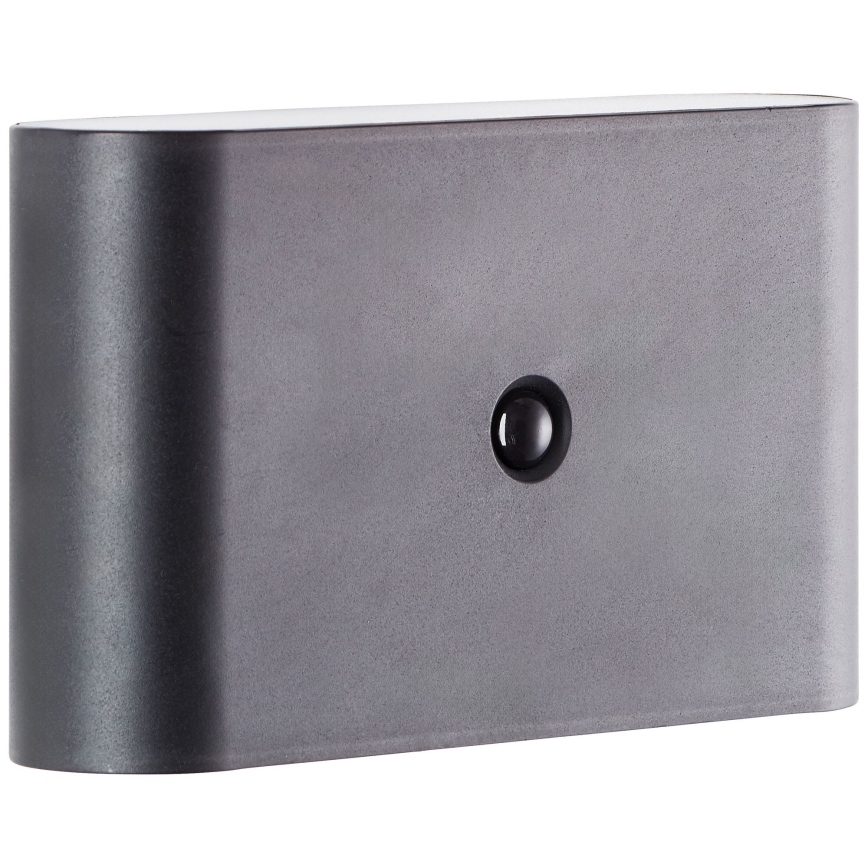 Brilliant - LED Außen-Wandlampe mit Sensor, wiederaufladbar XINO LED/3W/5V 3600 mAh IP44 schwarz