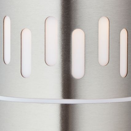 Brilliant - LED-Außenleuchte mit Sensor LEIGH LED/0,9W/230V + 1xE27/11W 80 cm IP44 glänzendes Chrom