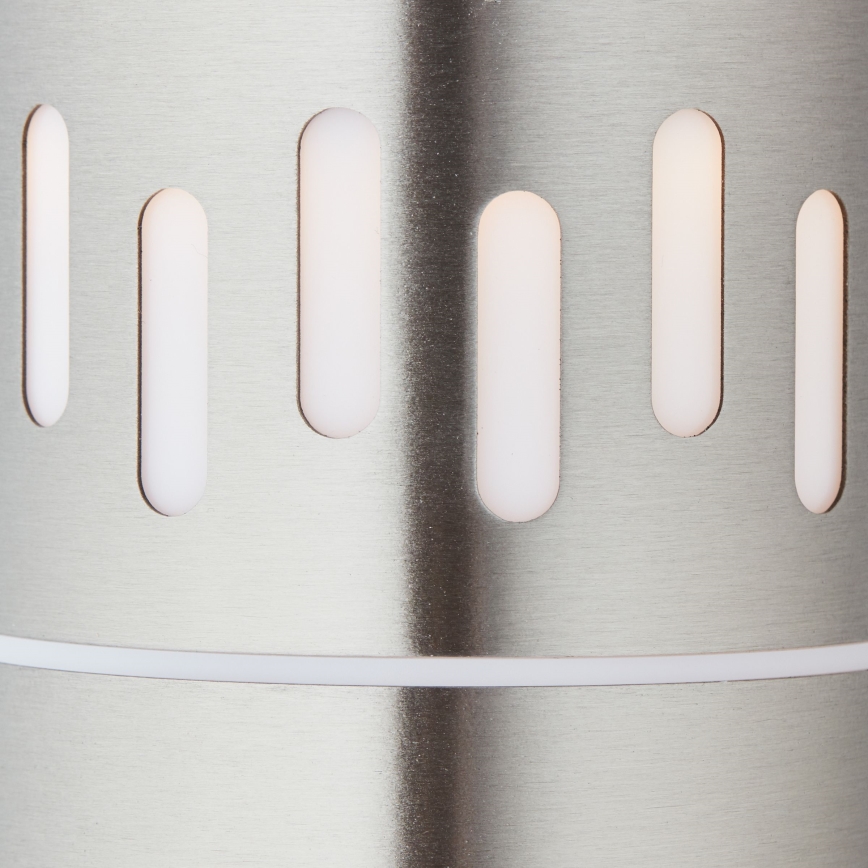 Brilliant - LED-Außenleuchte mit Sensor LEIGH LED/0,9W/230V + 1xE27/11W 80 cm IP44 glänzendes Chrom