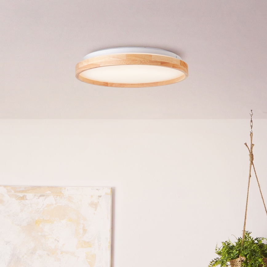 Brilliant - LED-Deckenleuchte ALSON LED/26W/230V 3000/4500K d 39,5 cm Gummibaum - FSC-zertifiziert